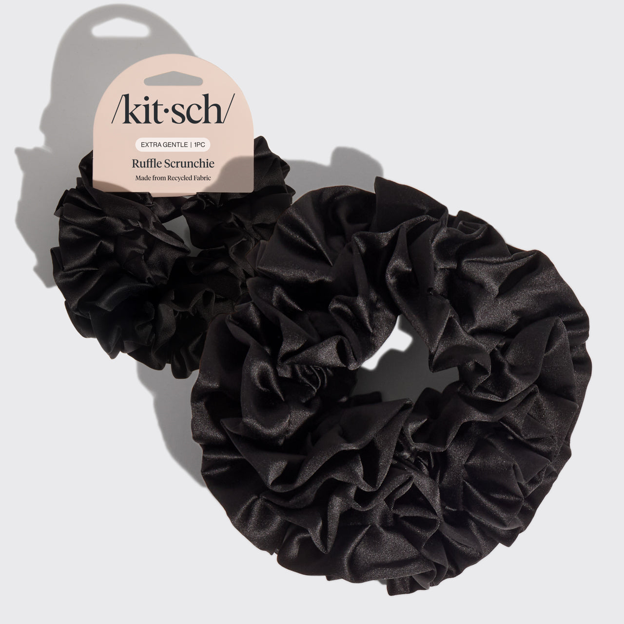 Scrunchie con volantes negro