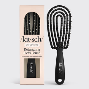 Cepillo desenredante flexible negro