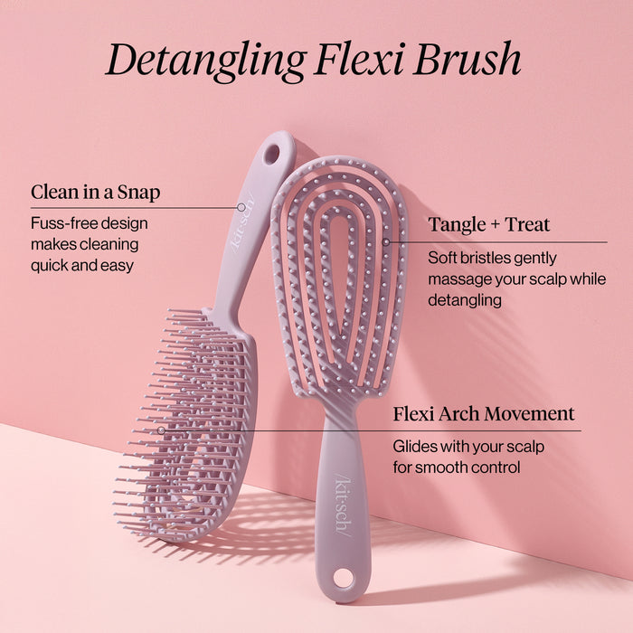 Brosse démêlante flexible violet pâle