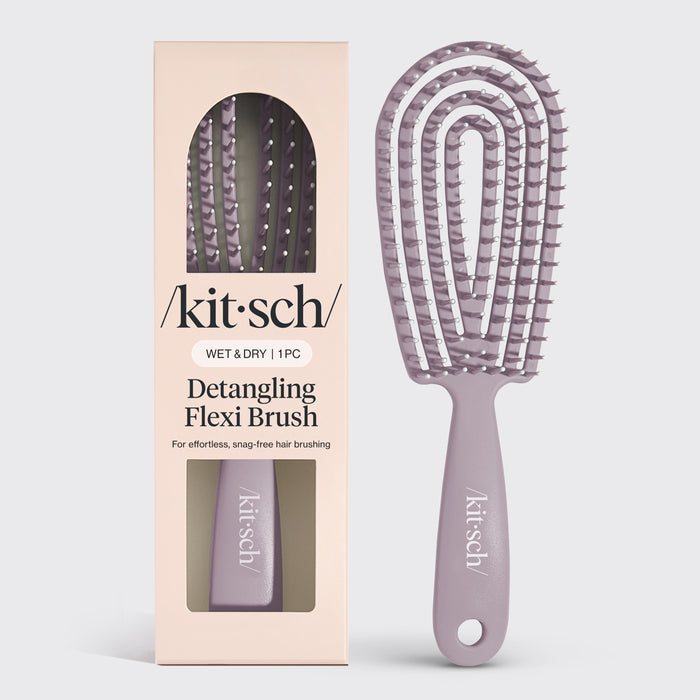 Brosse démêlante flexible violet pâle