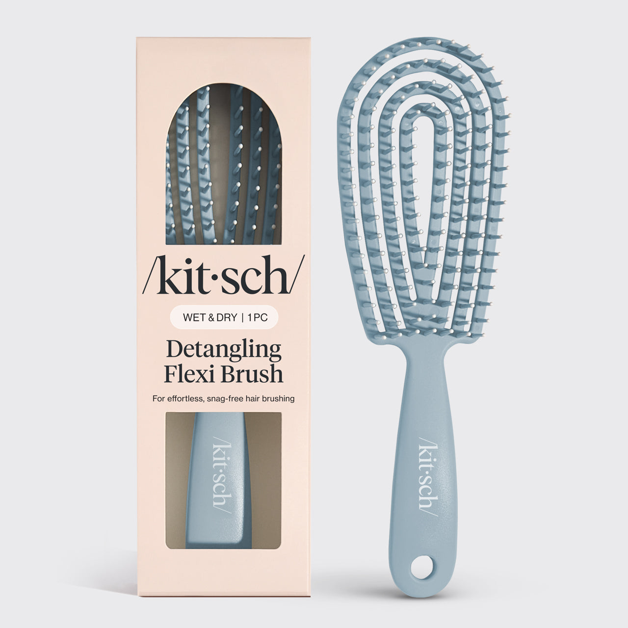 Cepillo desenredante flexible azul bruma