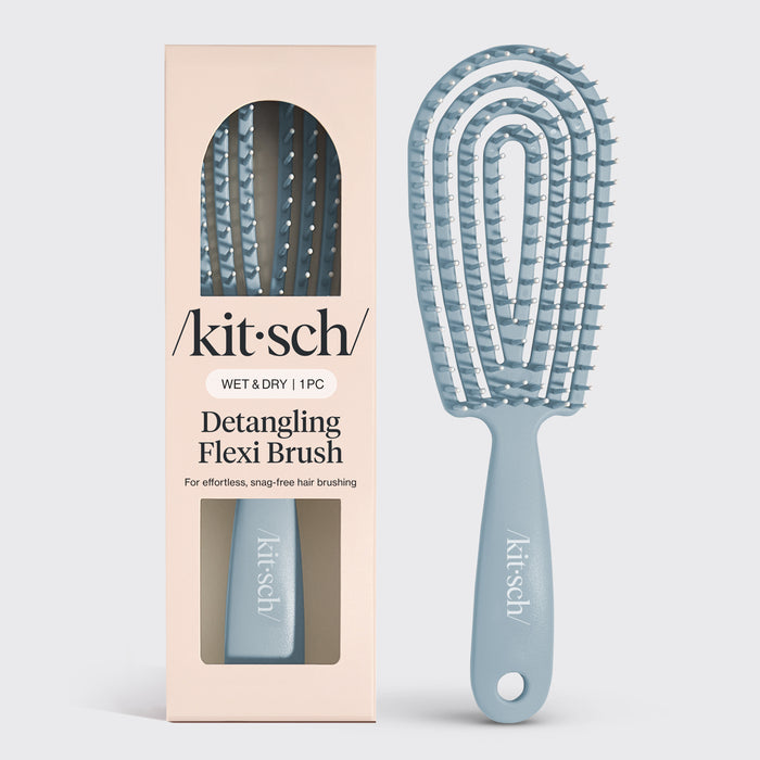 Brosse démêlante flexible bleu brume