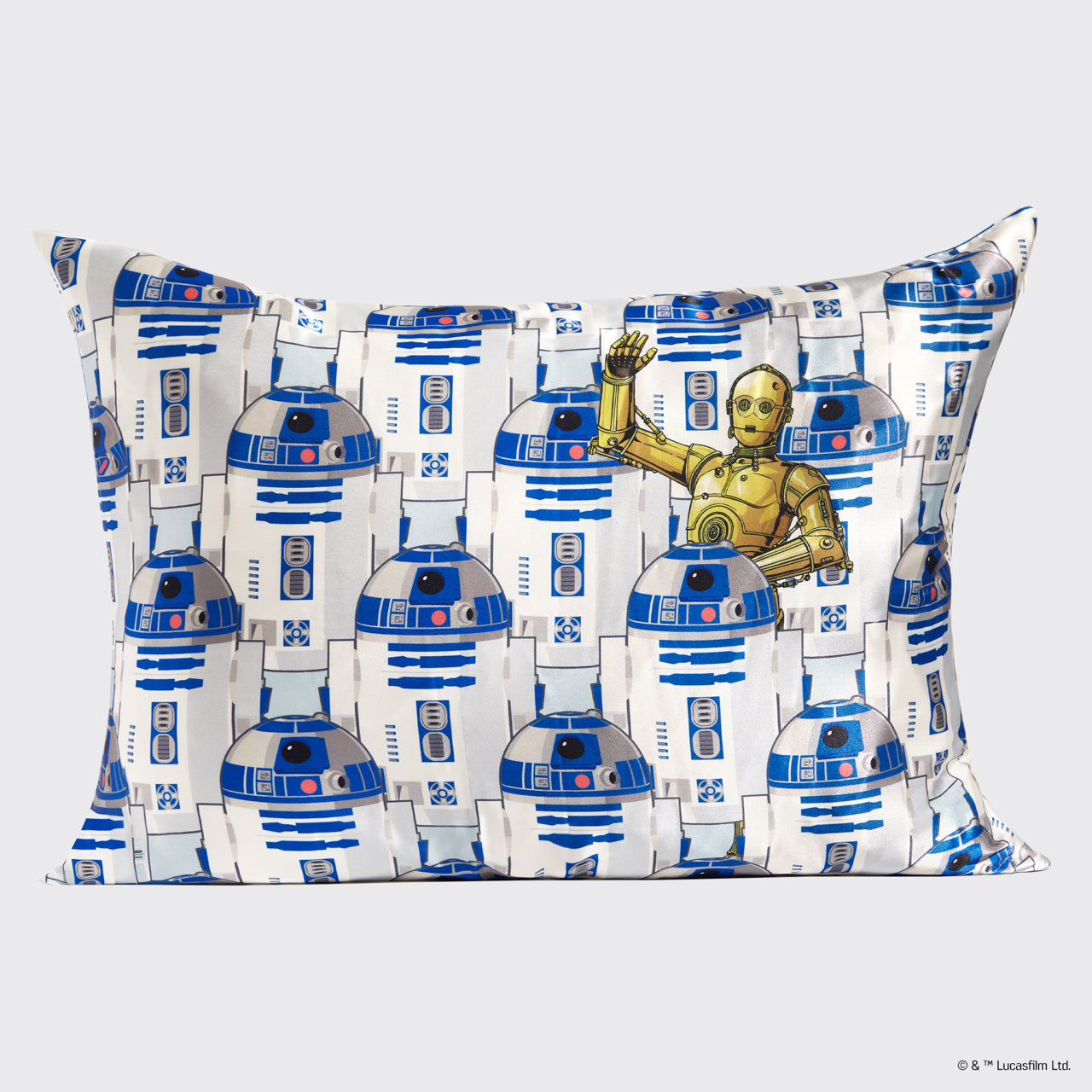 Star Wars™ & Kitsch Funda de almohada de satén R2-D2 y C-3PO