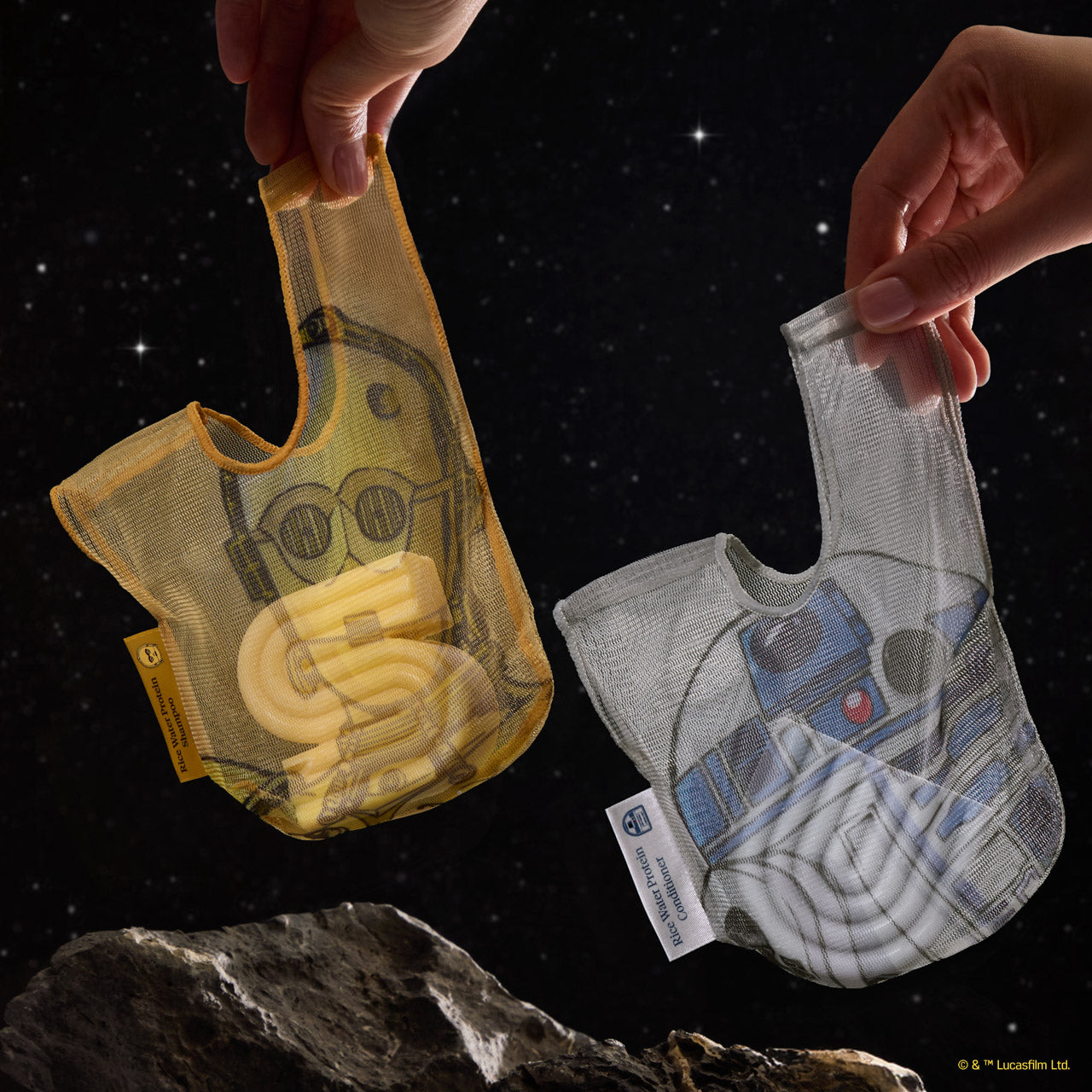 Star Wars™ & Kitsch Pochette pour shampooing solide - C-3PO