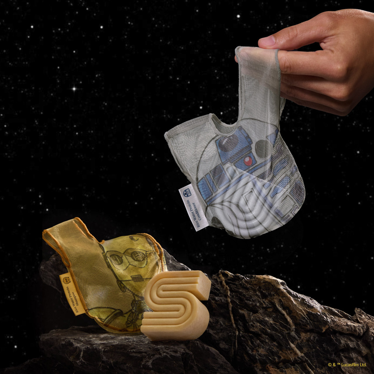Star Wars™ & Kitsch Pochette pour shampooing solide - C-3PO