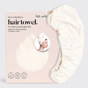 Umweltfreundliches Haarhandtuch - Weiß