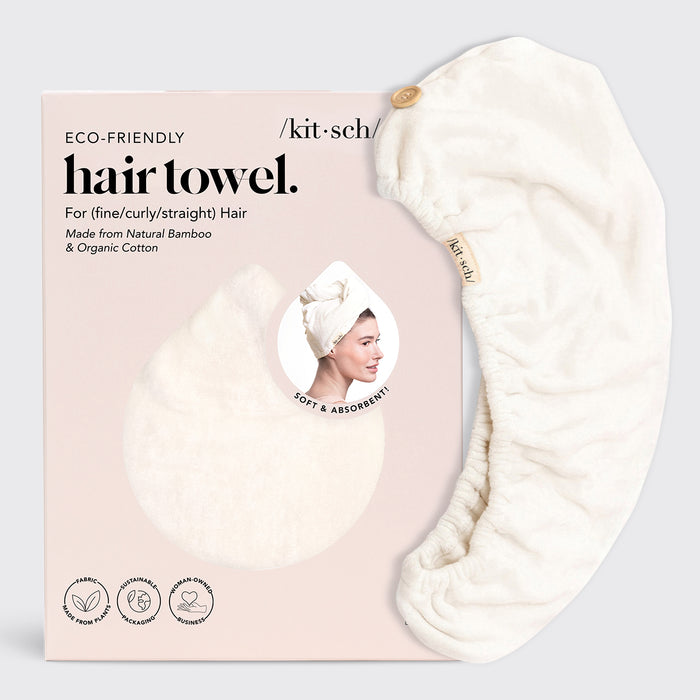Asciugamano per capelli ecologico - Bianco
