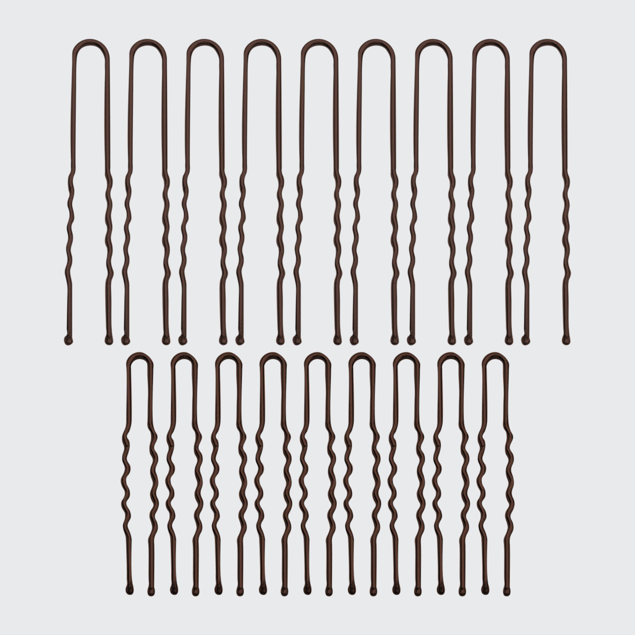 Braune U-Haarnadeln 18er-Set