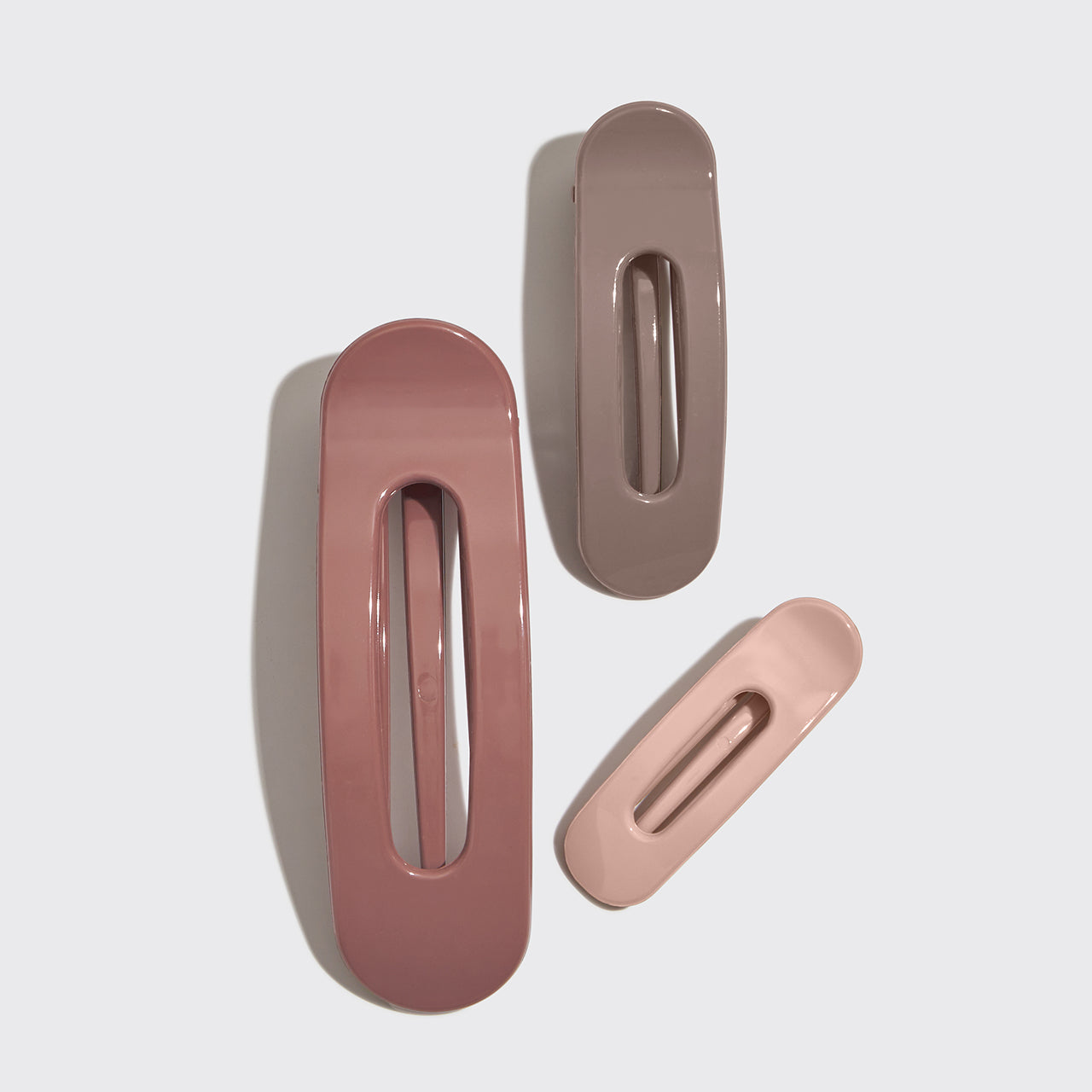 Set di 3 mollette piatte - Terracotta