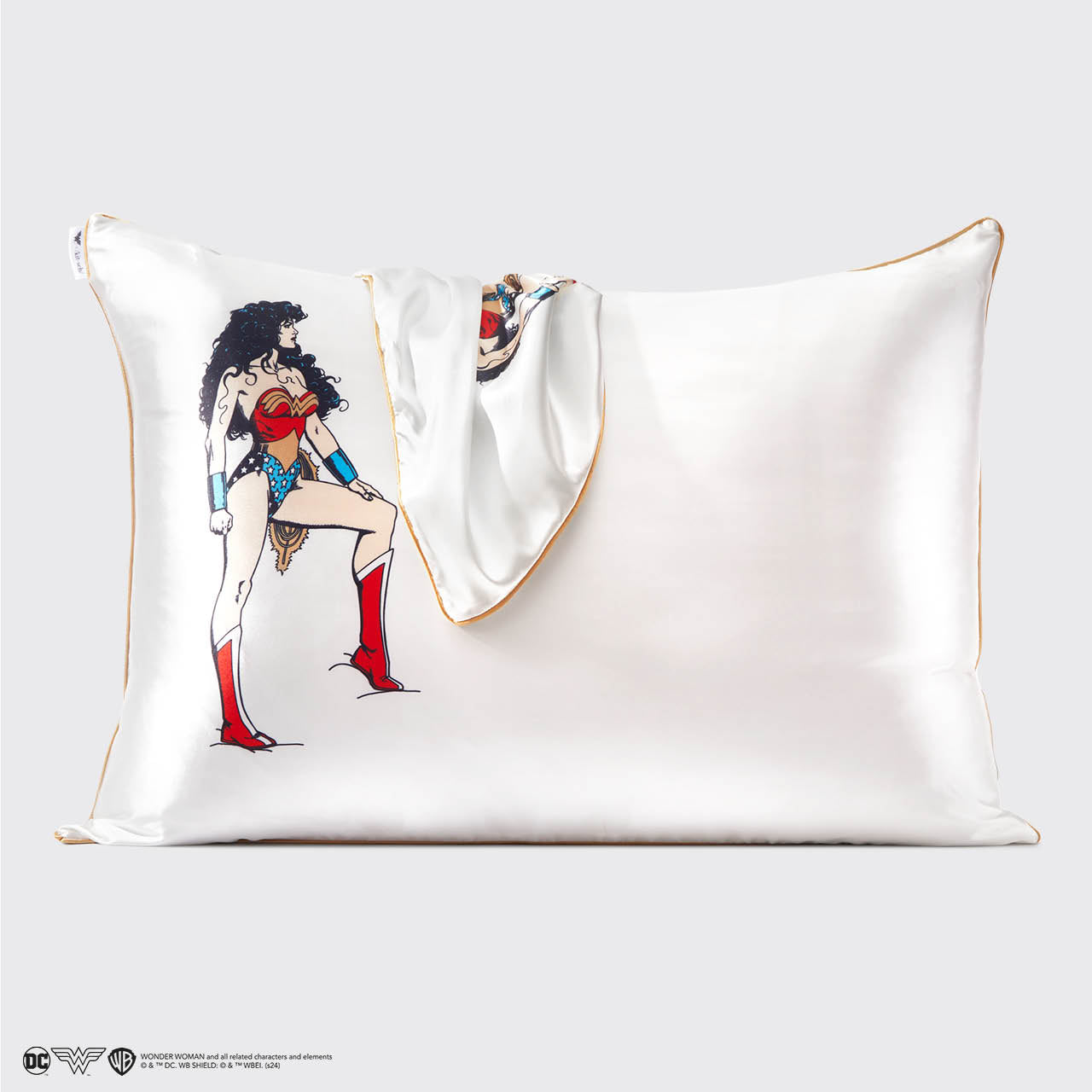 Kitsch x Wonder Woman Satin Kopfkissenbezug - Believe In Wonder