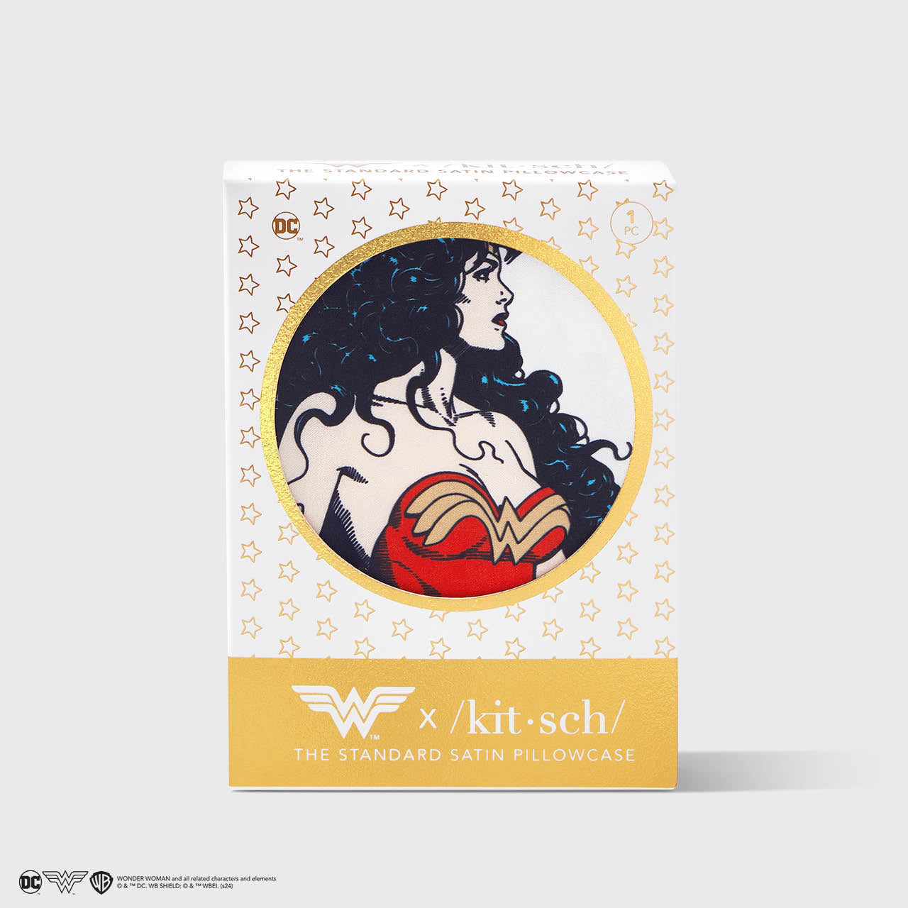 Kitsch x Wonder Woman Satin Kopfkissenbezug - Believe In Wonder