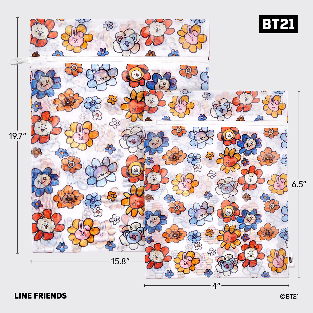 Kitsch x BT21 Set di 2 borse da toilette in UNIVERSTAR