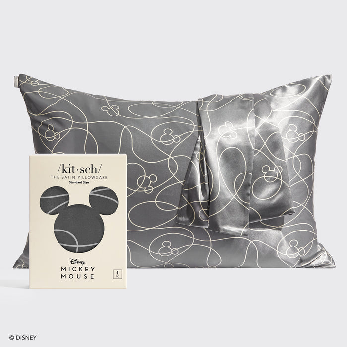 Kitsch x Mickey y Minnie Funda de Almohada de Satén Laberinto Mickey