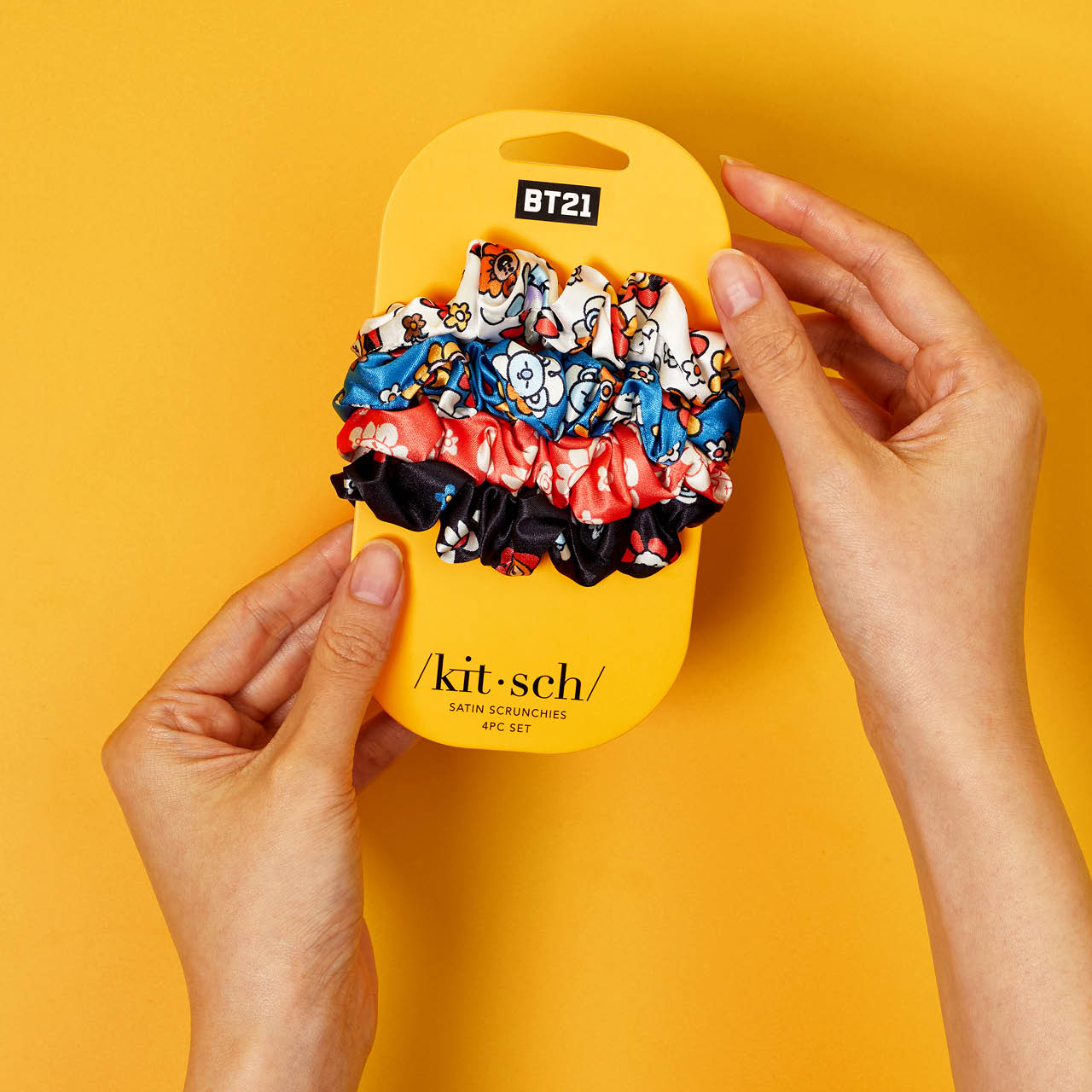 Kitsch x BT21 Set de 4 gomas de satén para dormir