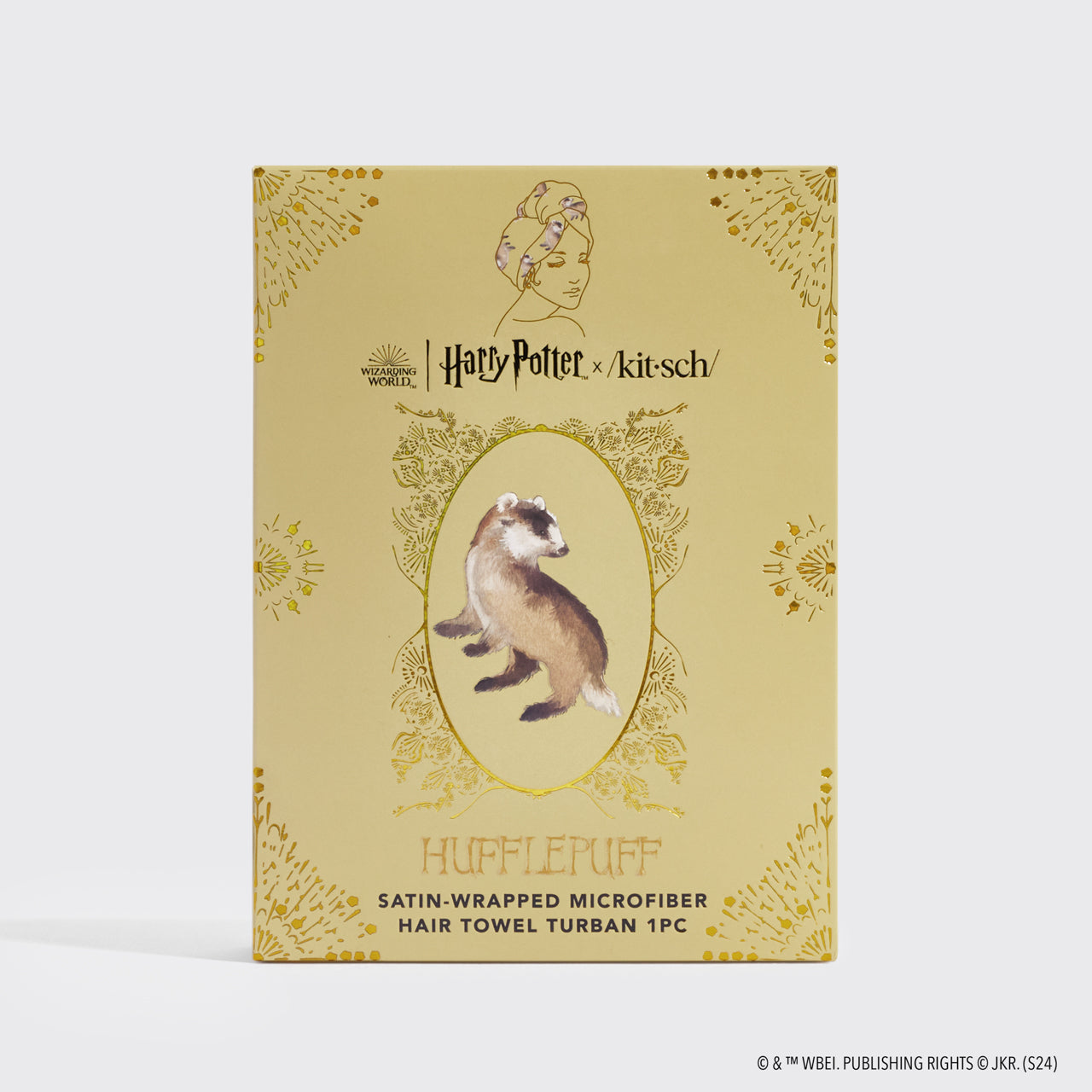 Kitsch x Harry Potter Toalla de pelo satinada - Hufflepuff