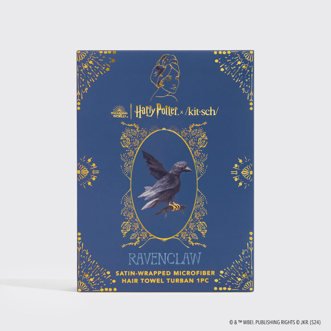 Kitsch x Harry Potter Toalla de satén para el pelo - Ravenclaw