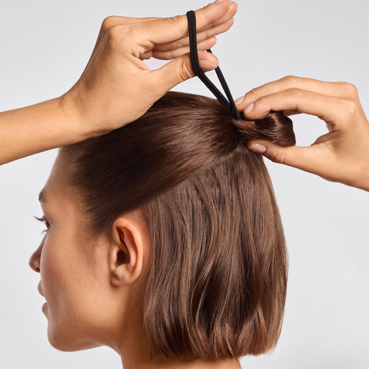 Set de 8 gomas para el pelo sin costuras - Negro