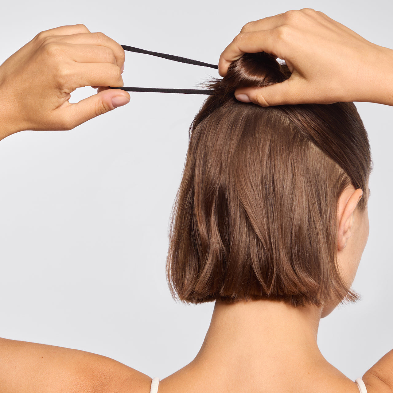 Set de 8 gomas para el pelo sin costuras - Negro