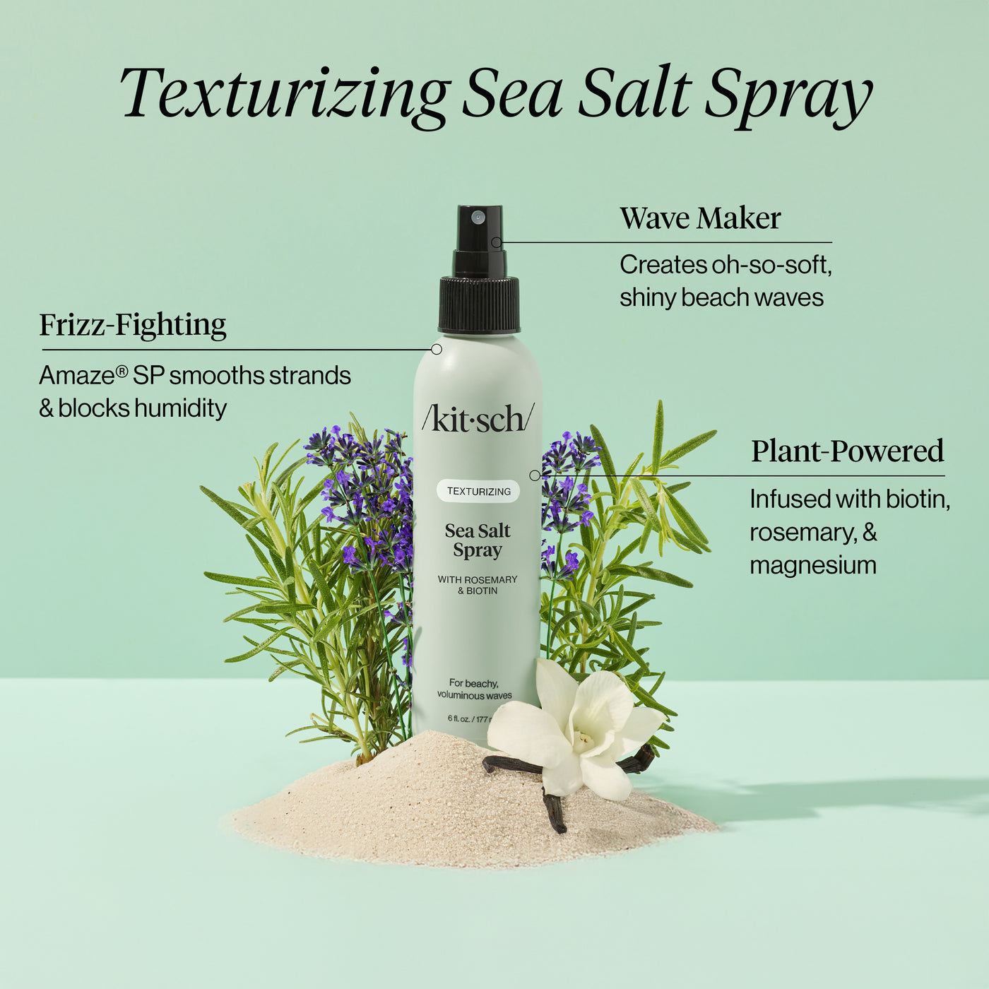 Spray texturizante de sal marina