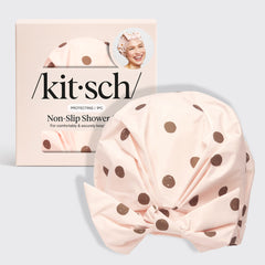 Cuffia da doccia - rosa con pois