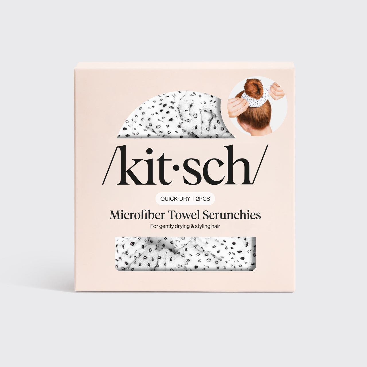 Mikrofaser-Schnelltrocken-Handtuch Scrunchies 2er-Set - Micro Dot