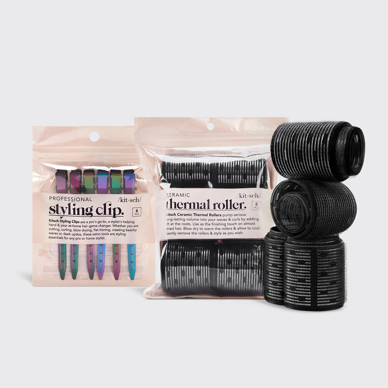 Lote de Rulos para el cabello y Pinzas de peluquería