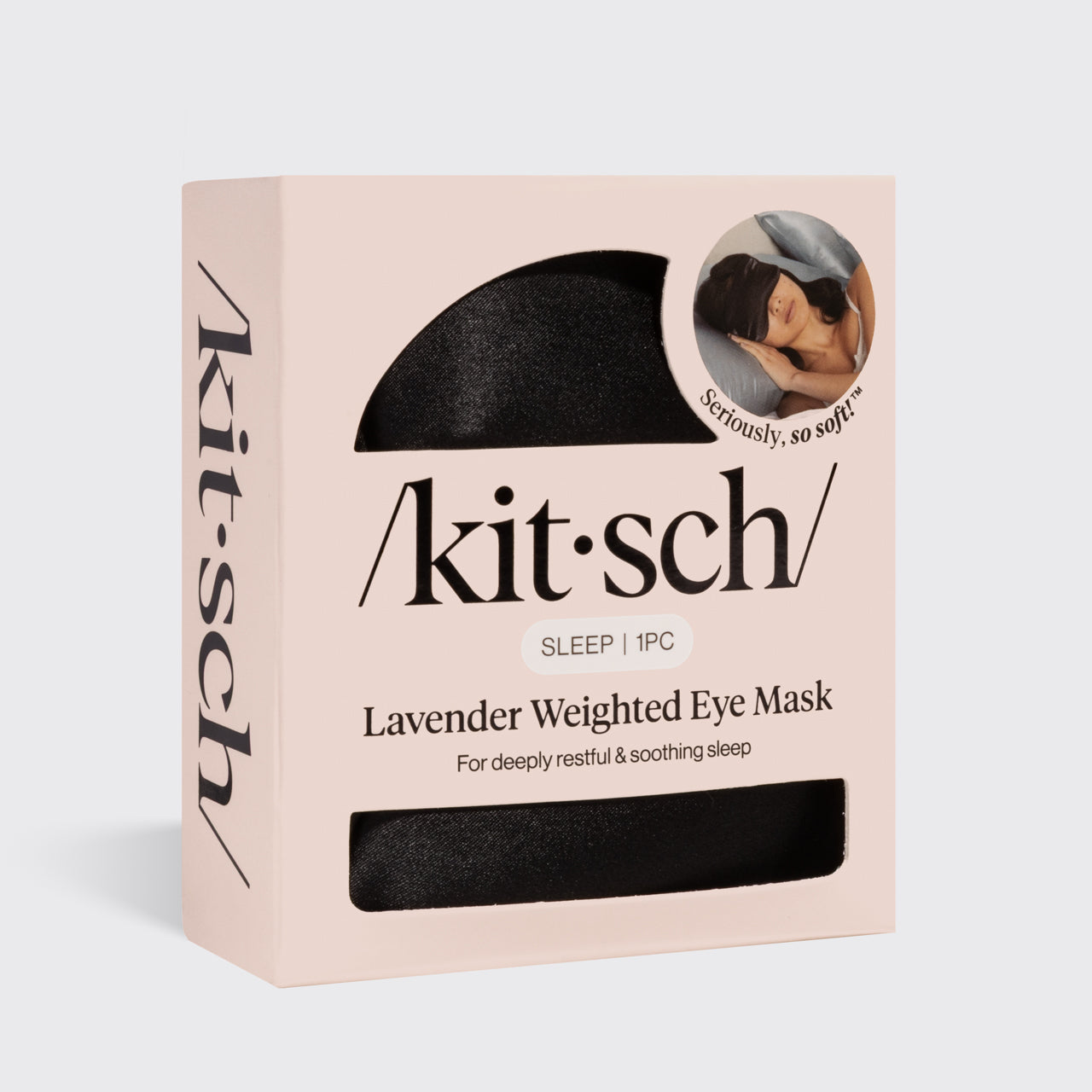 Die lavendelgewichtete Satin-Augenmaske