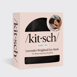 Die lavendelgewichtete Satin-Augenmaske
