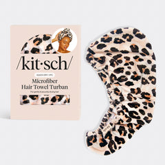Asciugamano per capelli in microfibra - Leopardo