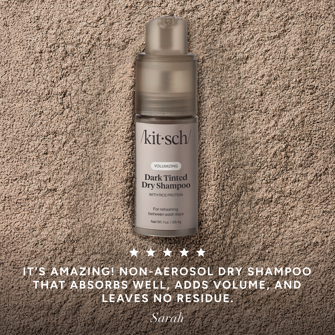 Champú seco voluminizador con proteína de arroz - Tinte oscuro 1 oz