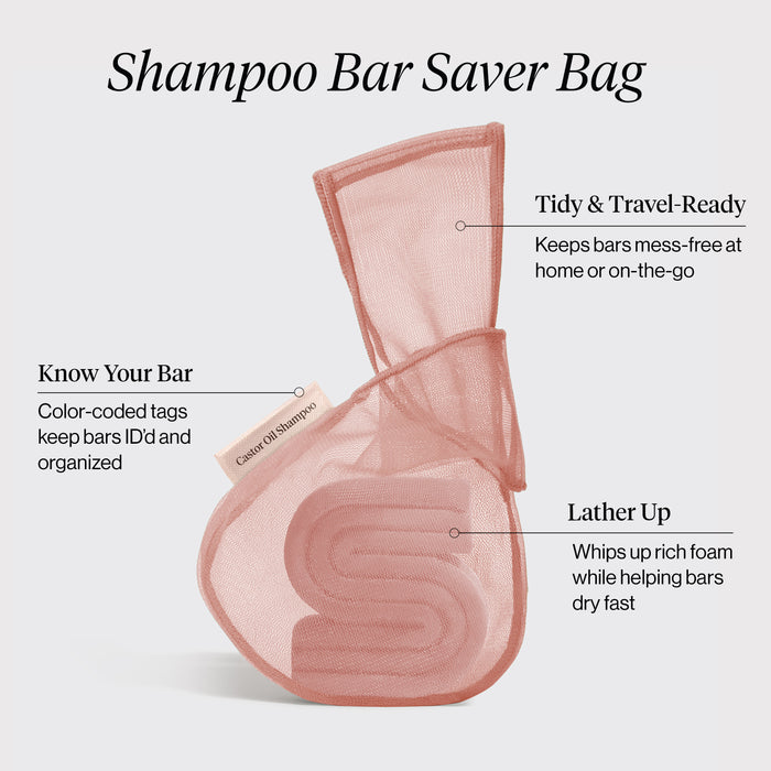 Bolsa para champú sólido - Aceite de Ricino - Terracotta