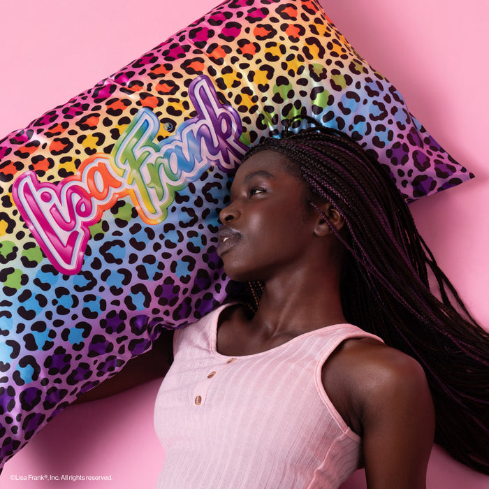 Lisa Frank x Kitsch Satin Pillowcase in Rainbow Leopard