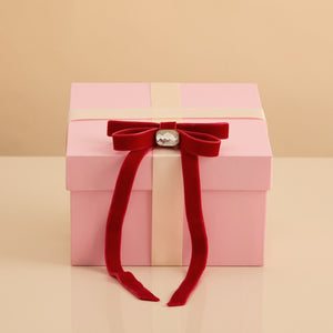 Velvet & Gemstone Bow Hair Clip