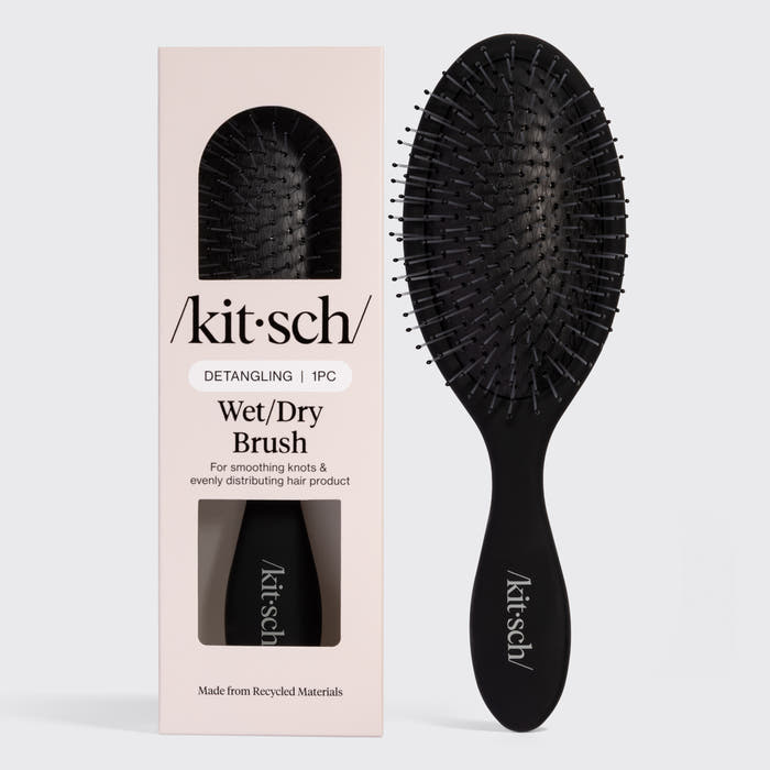 Brosse noire pour cheveux secs et mouillés
