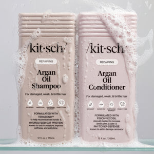 Combo de champú y acondicionador reparador con aceite de argán