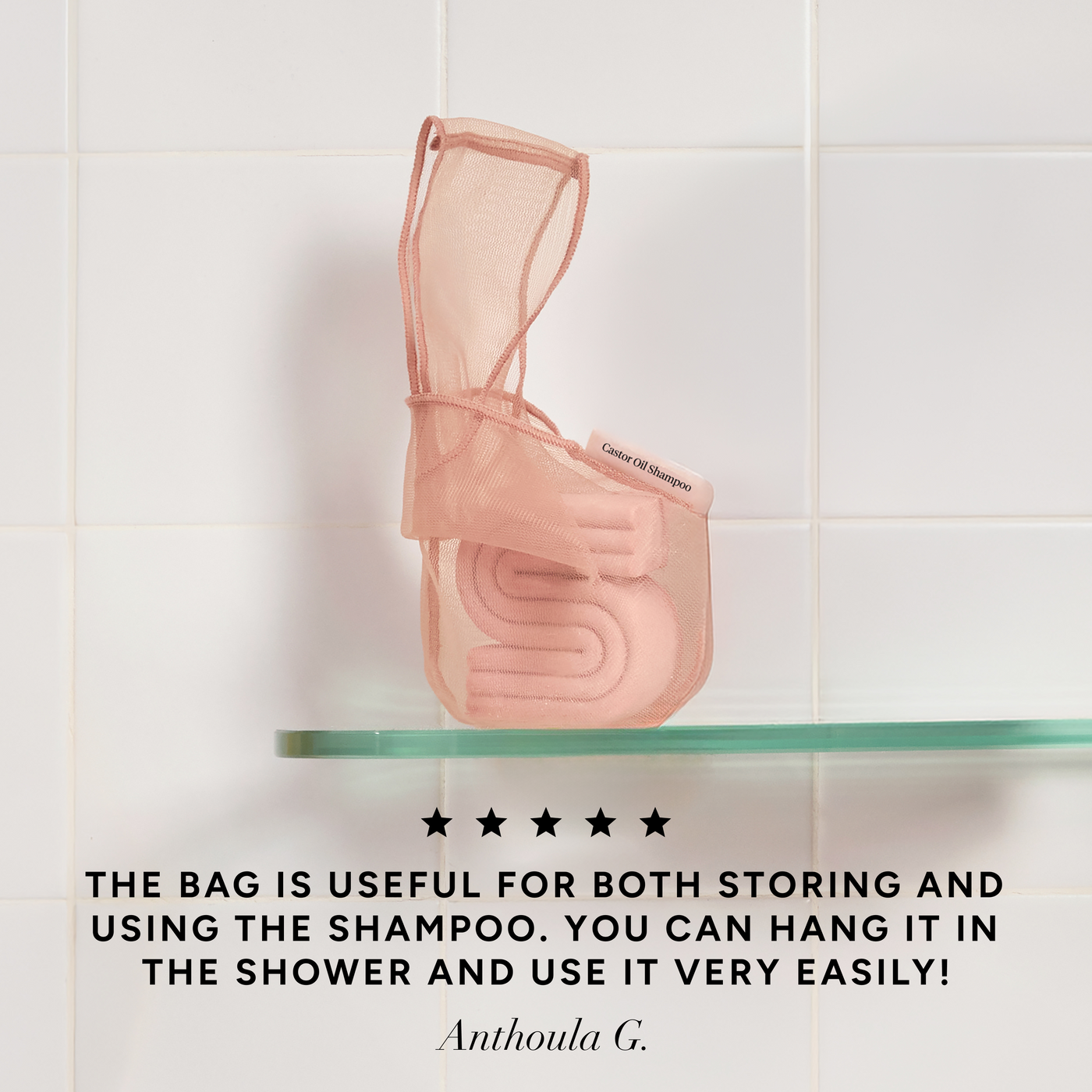 Bolsa para champú sólido - Aceite de Ricino - Terracotta