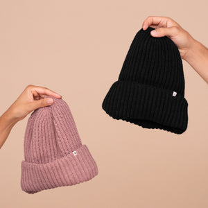 Glazey™ Satin-Lined Beanie - Black