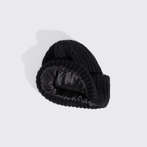 Glazey™ Satin-Lined Beanie - Black