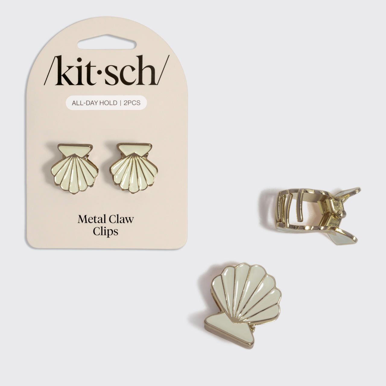 Included: Metal Clam Shell Hair Clip Set