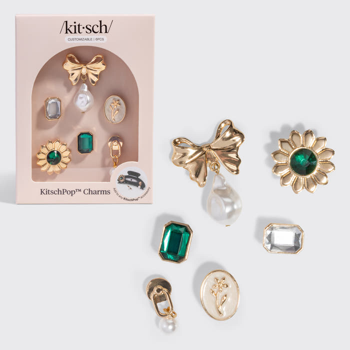 Charms KitschPop™️ en verde esmeralda vintage