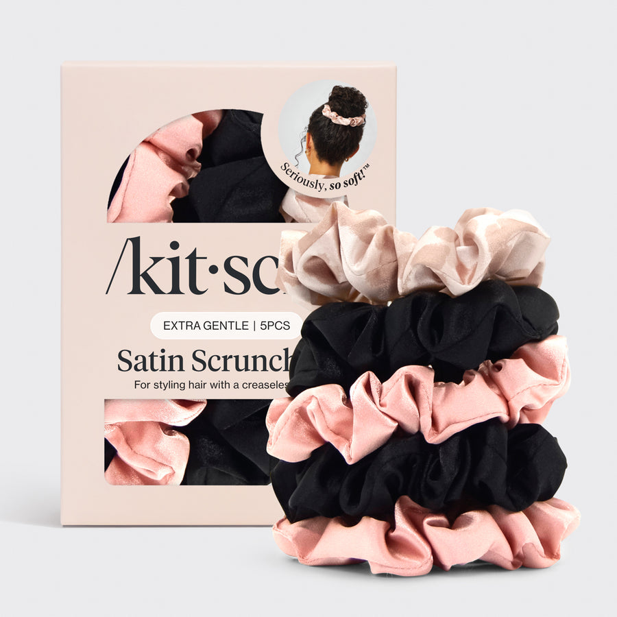 Ποικιλία σατέν Scrunchies ύπνου