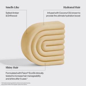 Kitsch Coconut Oil Conditioner Bar feature infographic – nourishes curls, coils, and kinks with hydrating coconut oil
