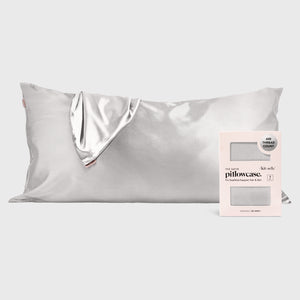 Funda de almohada King Satin - Plata