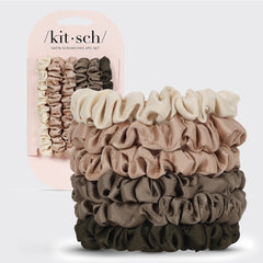 Set di 6 elastici per capelli in raso ultra petite Eucalyptus
