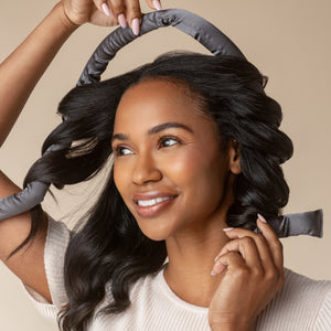 Boucleur de cheveux sans chaleur en satin - Charcoal