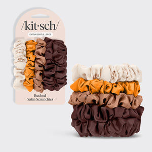 Satin Petite Scrunchies 5pc Set - Sedona