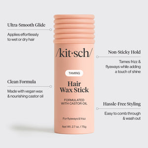 Cera para cabelo em bastão com óleo de rícino