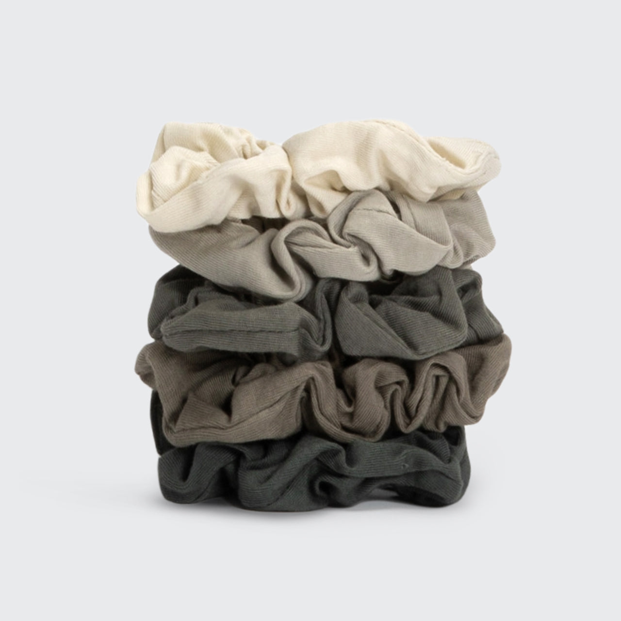 Coleteros de punto de algodón orgánico 5 uds - Gris y crema