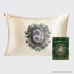 Kitsch x Harry Potter Funda de almohada de satén - Slytherin