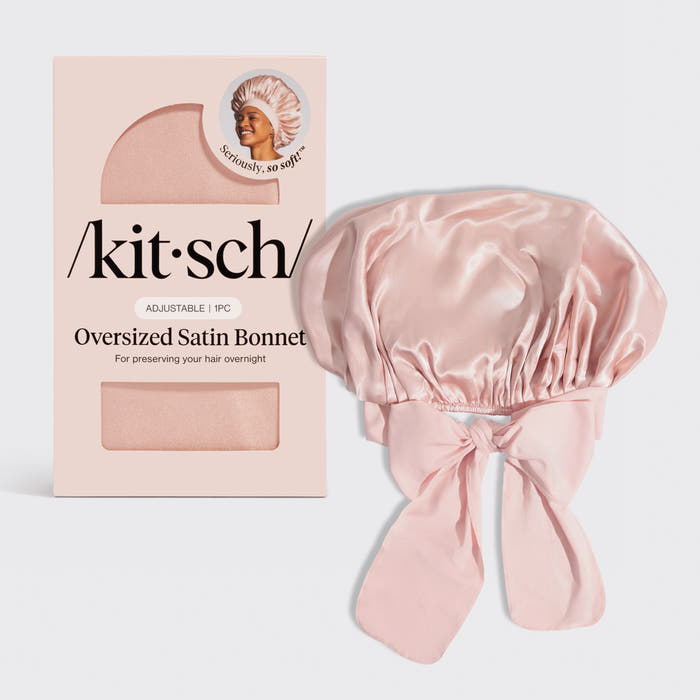 Bonnet oversize en satin - Blush